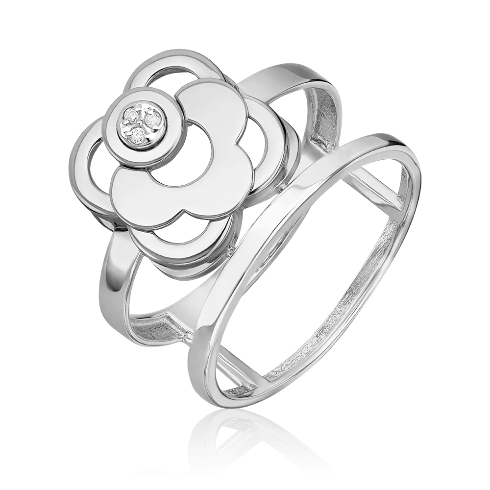 Кольцо из белого золота с бриллиантами 01-5615-00-101-1120