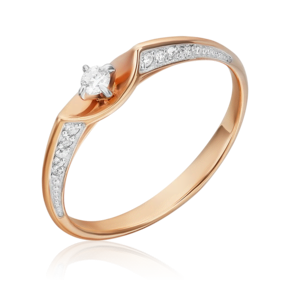 Кольцо из комбинированного золота с фианитами 01-4701-00-501-1111-38