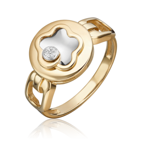 Кольцо из комбинированного золота с бриллиантами 01-5600-00-101-1121