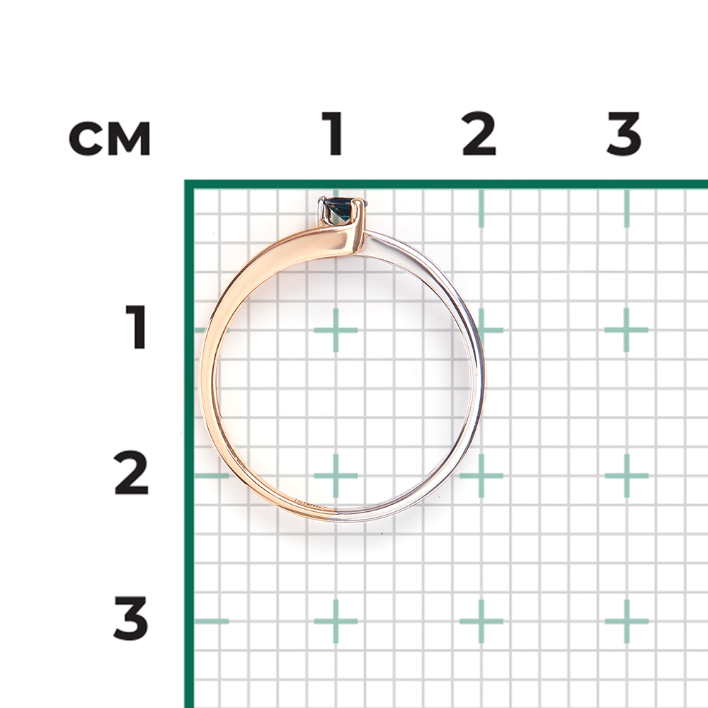 Кольцо из комбинированного золота с сапфиром 01-0441-00-102-1111-30