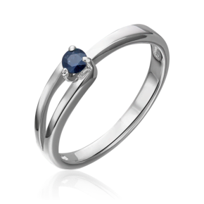 Кольцо из белого золота с сапфиром 01-0442-00-102-1120-30
