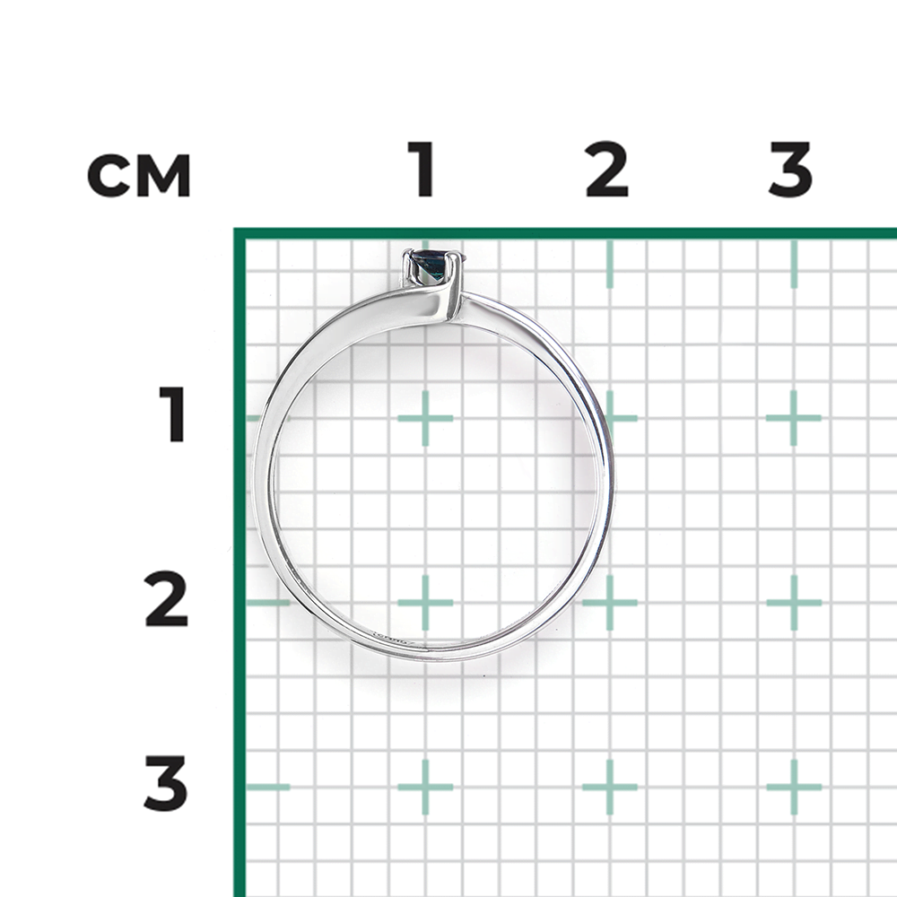 Кольцо из белого золота с сапфиром 01-0442-00-102-1120-30