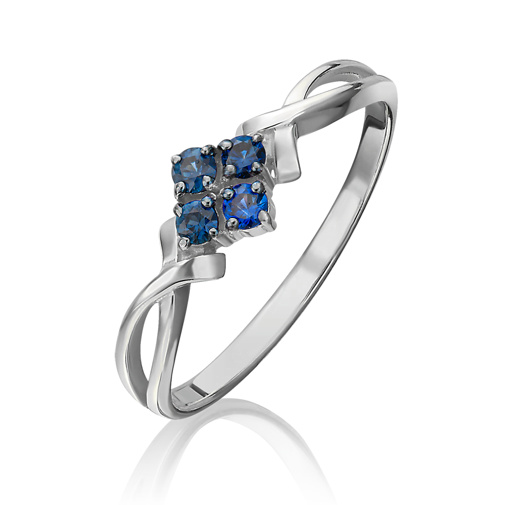 Кольцо из белого золота с сапфирами 01-0822-00-102-1120-30