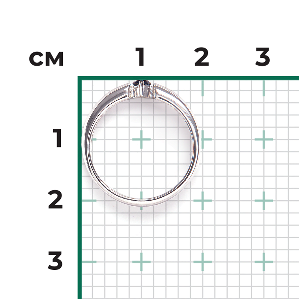 Кольцо из белого золота с сапфиром 01-0858-00-102-1120-30