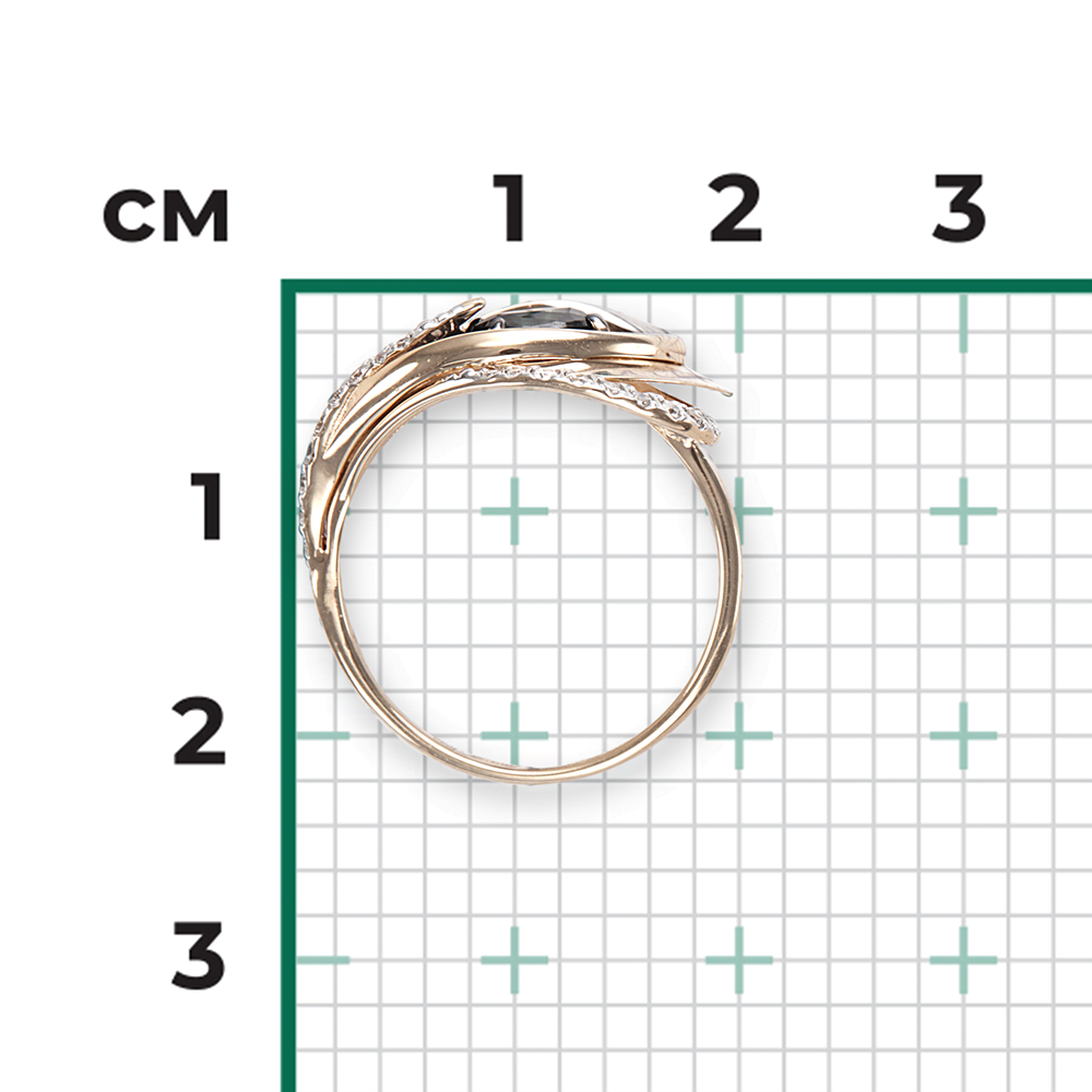Кольцо из красного золота с сапфирами и бриллиантами 01-5150-00-105-1110-30