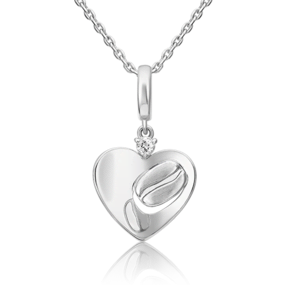 Подвеска из белого золота с натуральным топазом white