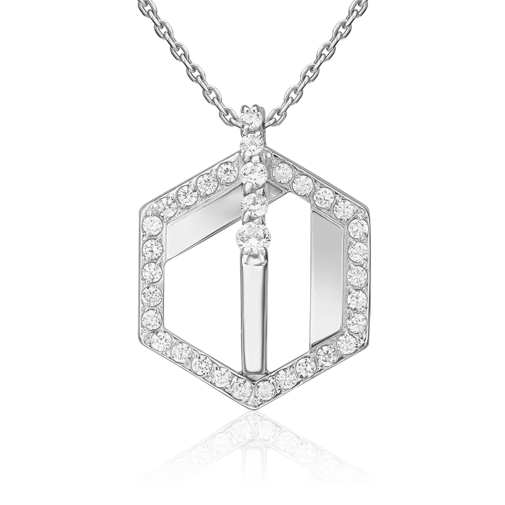 Подвеска из серебра с фианитами 03-3425-00-401-0200