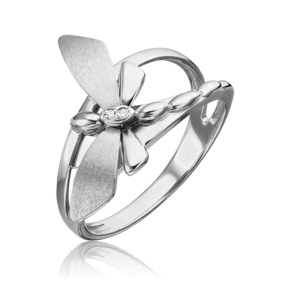 Кольцо «Стрекоза. Ценность настоящего» из белого золота с бриллиантами 01-5494-00-101-1120