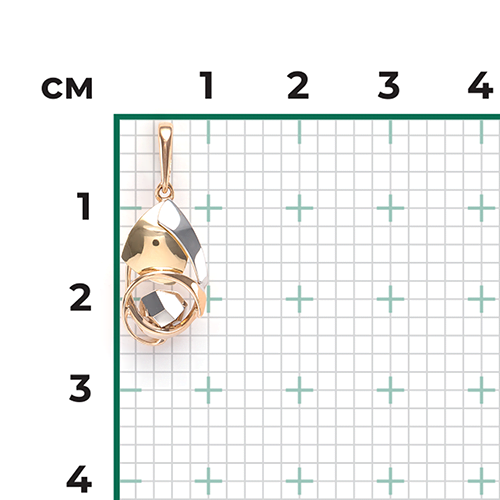 Подвеска из комбинированного золота 03-2733-00-000-1140-04