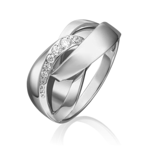 Кольцо из белого золота с фианитами 01-5403-00-401-1120-03