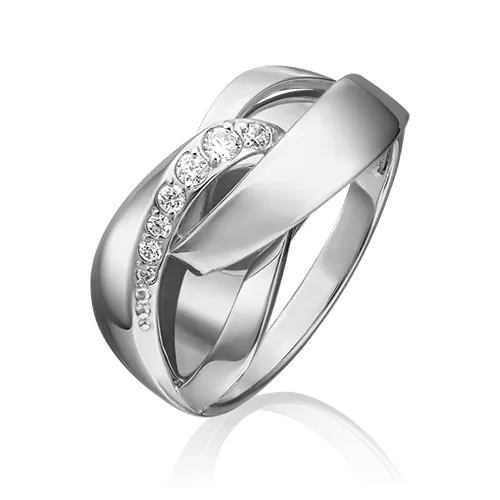 Кольцо из белого золота с фианитами 01-5403-00-401-1120-03