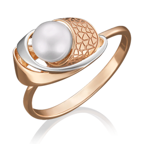 Кольцо из красного золота с жемчугом культивированным 01-5060-00-301-1110-48