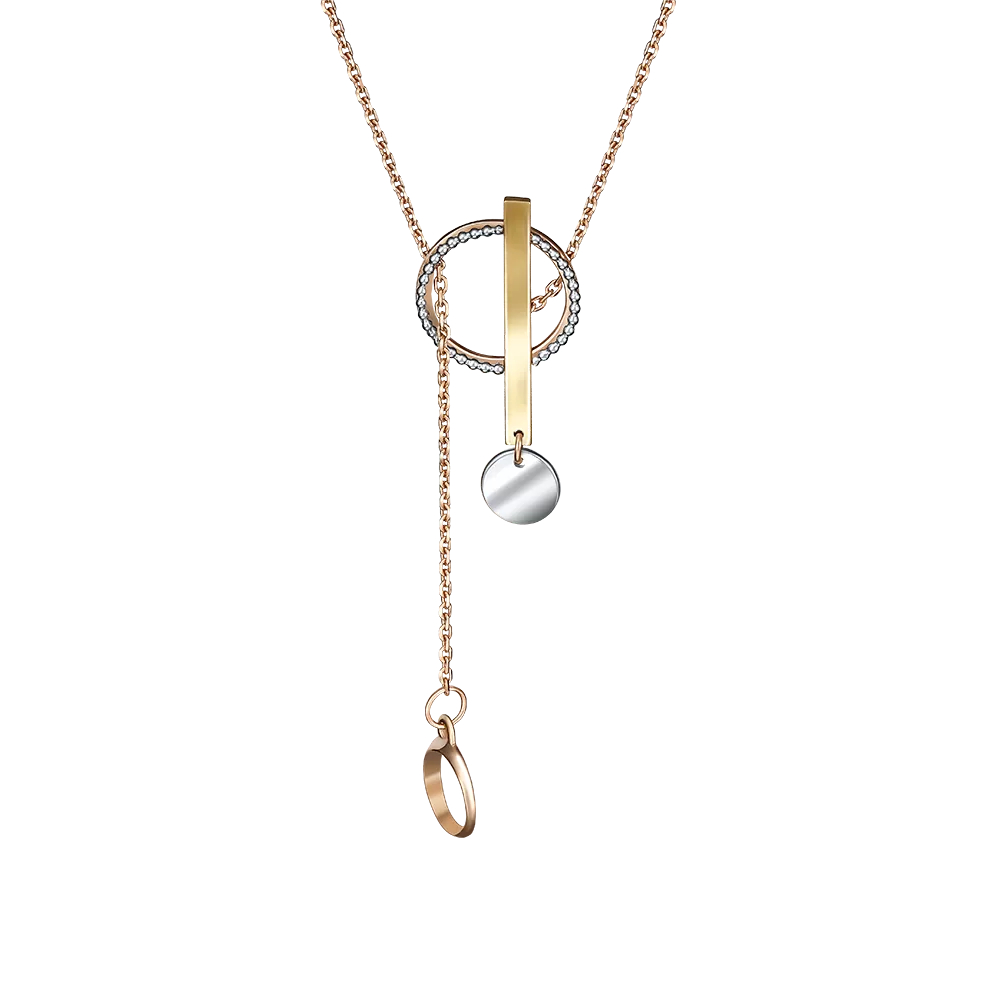 Колье из комбинированного золота 07-0193-00-000-1140-04