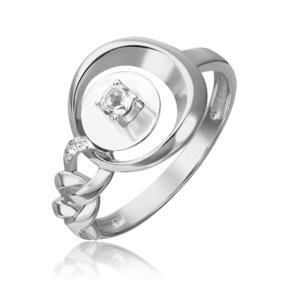 Кольцо «Энергия» из белого золота с натуральными топазами white 01-5509-00-201-1120