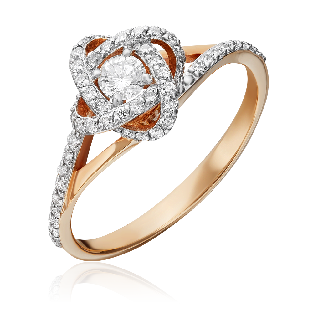 Кольцо из красного золота с бриллиантами 01-1437-00-101-1110-30