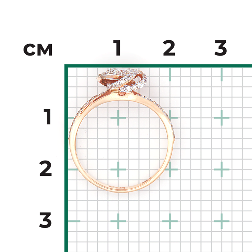 Кольцо из красного золота с бриллиантами 01-1437-00-101-1110-30