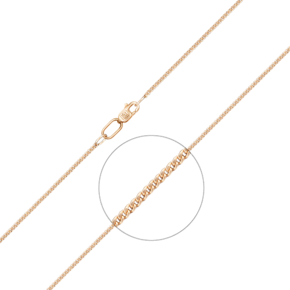 Браслет из красного золота с алмазной гранью (плетение «Панцирное») 22-0103-040-1110-17