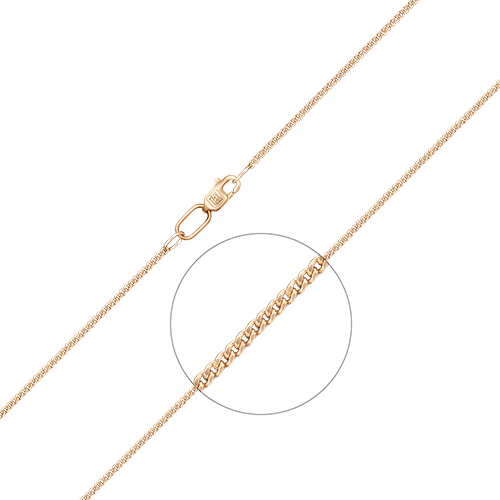 Браслет из красного золота с алмазной гранью (плетение «Панцирное») 22-0103-040-1110-17