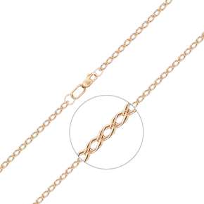 Браслет из красного золота с алмазной гранью (плетение «Двойной ромб») 22-0303-040-1110-17