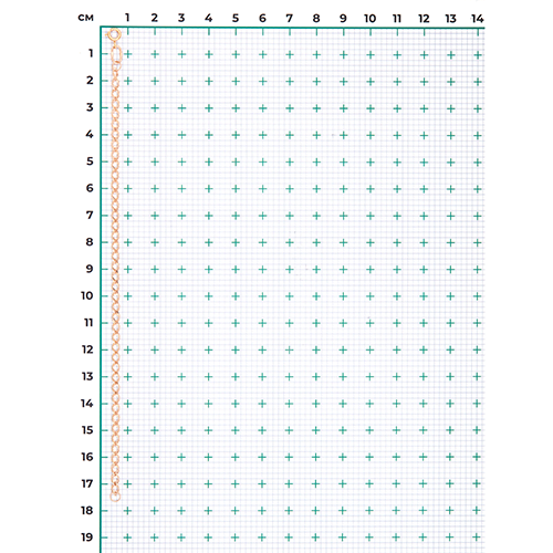 Браслет из красного золота с алмазной гранью (плетение «Двойной ромб») 22-0303-045-1110-17