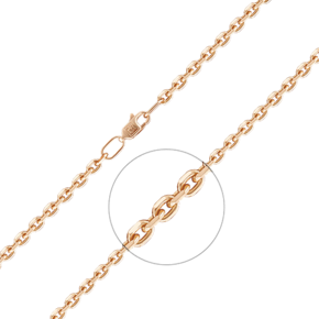 Браслет из красного золота с алмазной гранью (плетение «Якорное») 22-0803-100-1110-17