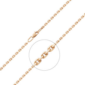 Браслет из красного золота с алмазной гранью (плетение «Якорное») 22-0803-080-1110-17