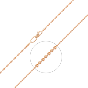 Браслет из красного золота с алмазной гранью (плетение «Шарики») 22-1305-150-1110-17