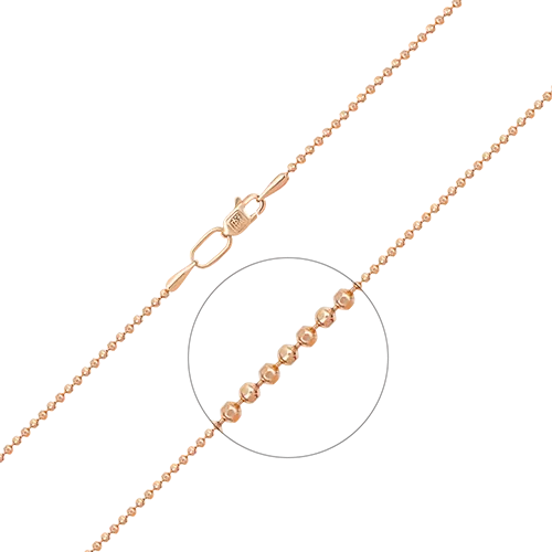 Браслет из красного золота с алмазной гранью (плетение «Шарики») 22-1305-150-1110-17