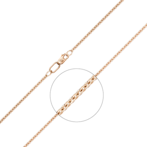 Браслет из красного золота (плетение «Якорное бриллиантовое») 22-1604-050-1110-17