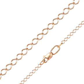 Цепь из красного золота с алмазной гранью (плетение «Ромб») 21-0203-040-1110-17