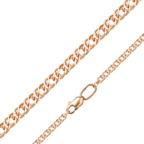 Цепь из красного золота с алмазной гранью (плетение «Двойной ромб») 21-0303-040-1110-17