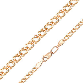 Цепь из красного золота с алмазной гранью (плетение «Двойной ромб») 21-0303-045-1110-17