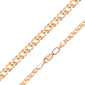 Цепь из красного золота с алмазной гранью (плетение «Двойной ромб») 21-0303-060-1110-17