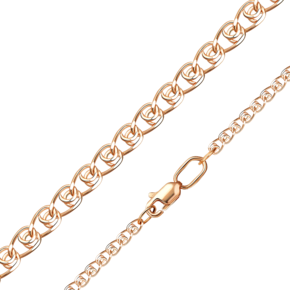 Цепь из красного золота с алмазной гранью (плетение «Лав») 21-0403-040-1110-17