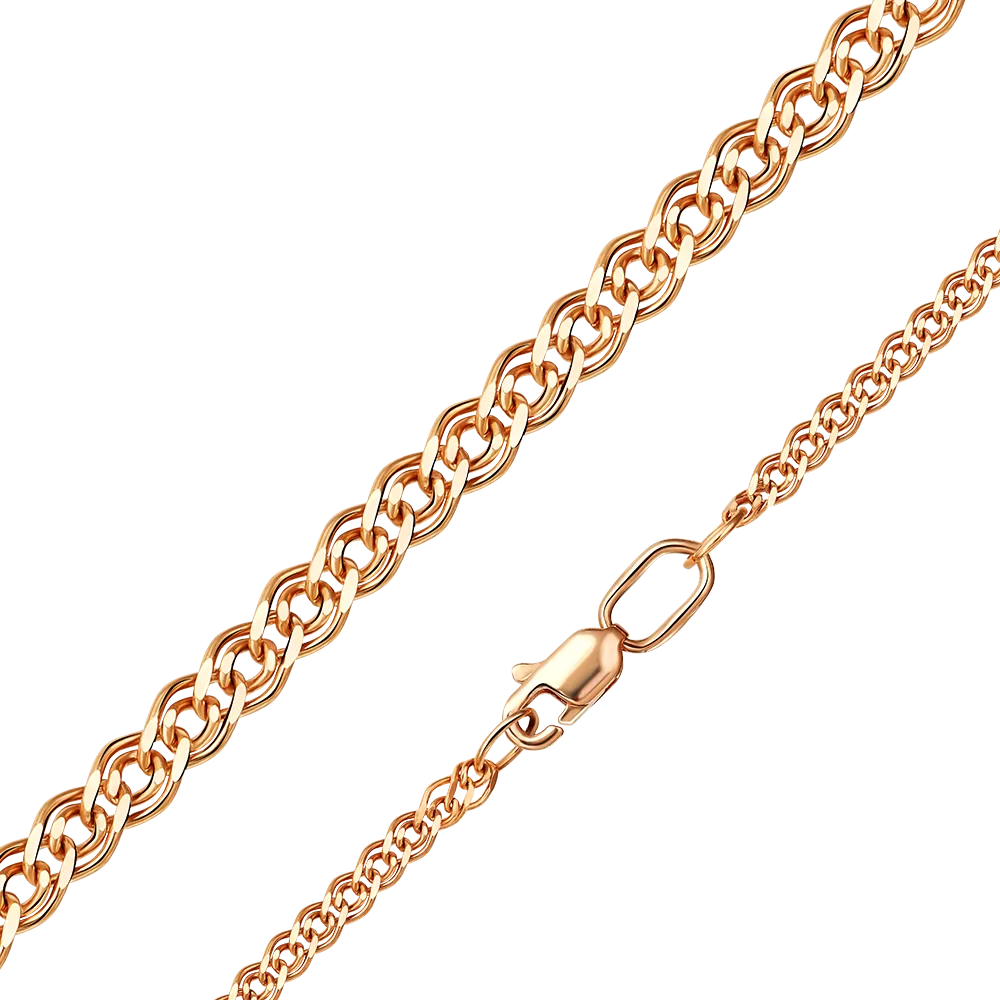 Цепь из красного золота с алмазной гранью (плетение «Нонна») 21-0503-040-1110-17