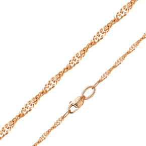 Цепь из красного золота с алмазной гранью (плетение «Сингапур») 21-0703-030-1110-17