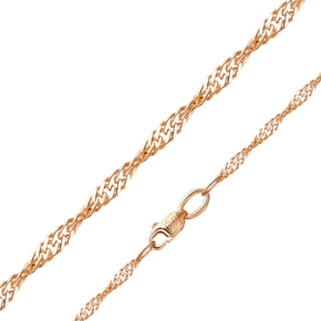 Цепь из красного золота с алмазной гранью (плетение «Сингапур») 21-0703-035-1110-17