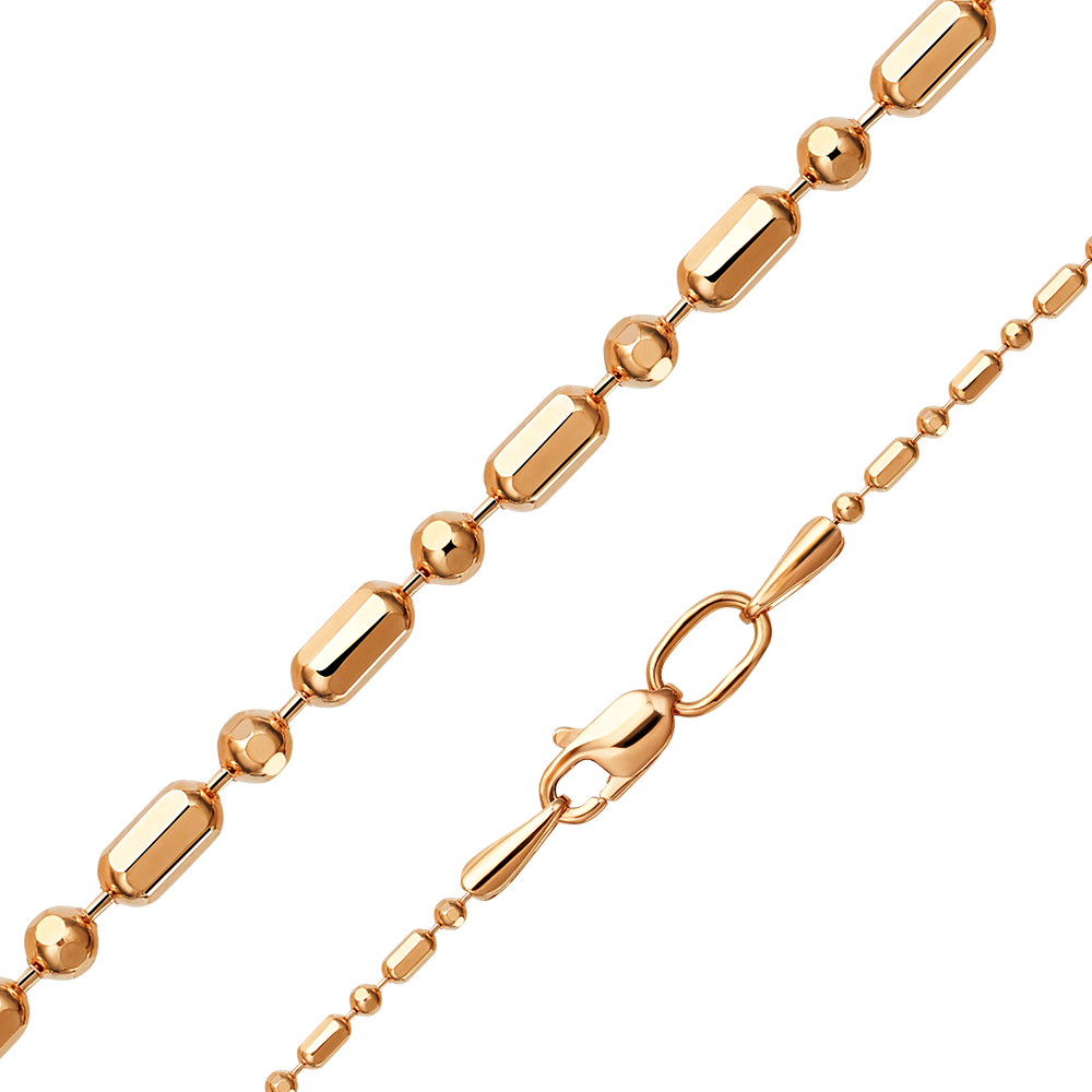 Цепь из красного золота с алмазной гранью (плетение «Шарики») 21-1405-150-1110-17