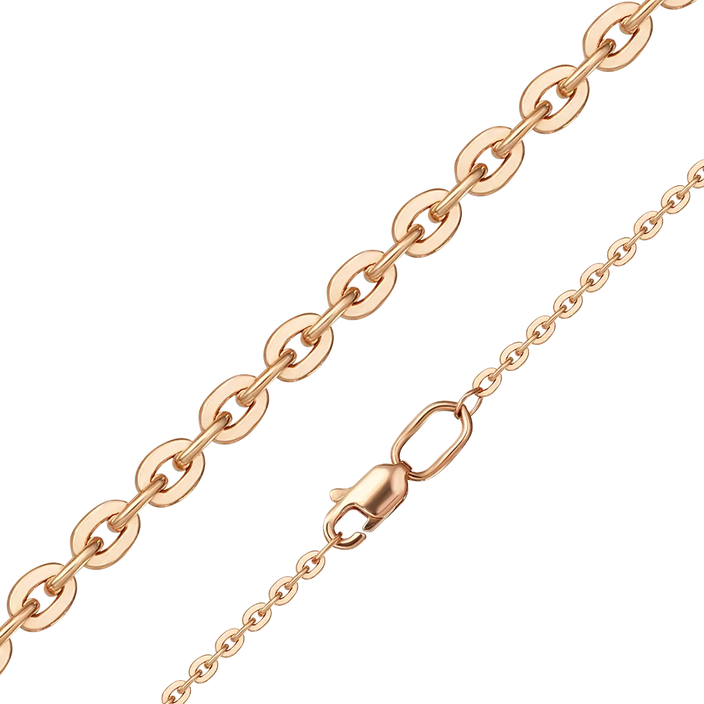 Цепь из красного золота (плетение «Якорное бриллиантовое») 21-1604-050-1110-17