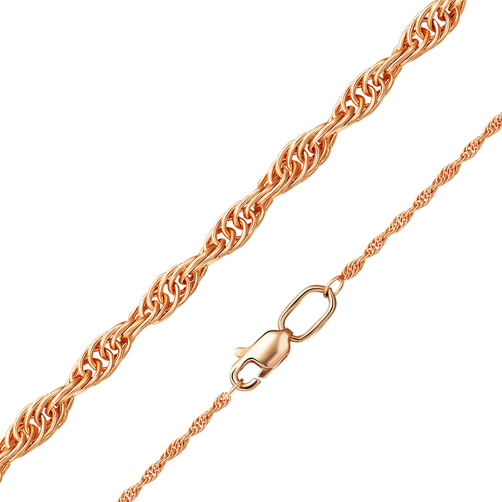 Цепь из красного золота (плетение «Кордовое») 21-2201-025-1110-17