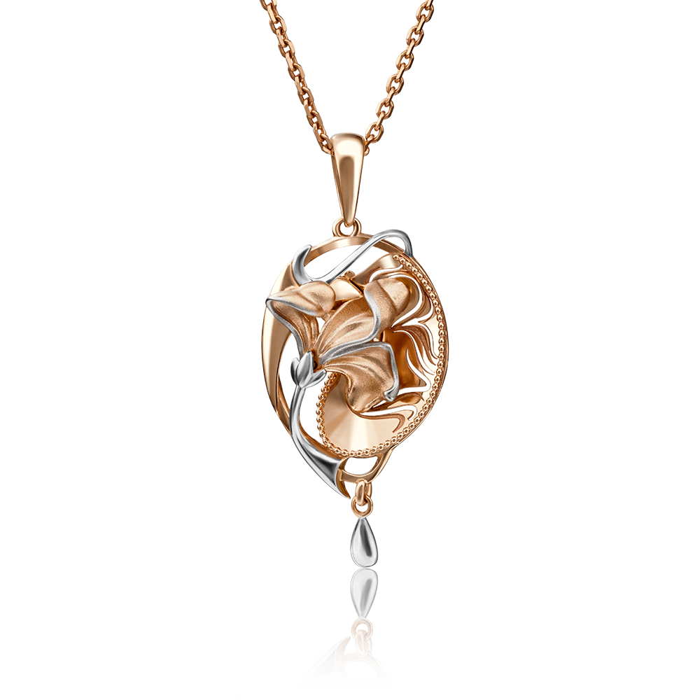 Подвеска «Первоцвет» из комбинированного золота 03-2892-00-000-1111-48