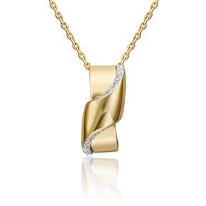 Подвеска из лимонного золота с фианитами