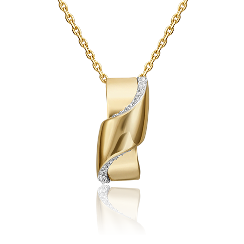 Подвеска из лимонного золота с фианитами 03-3150-00-401-1130-23