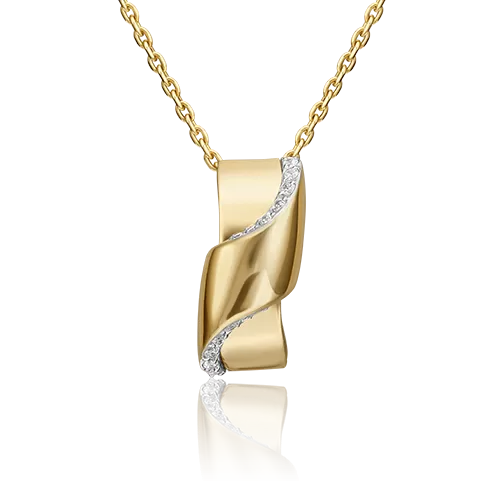 Подвеска из лимонного золота с фианитами 03-3150-00-401-1130-23