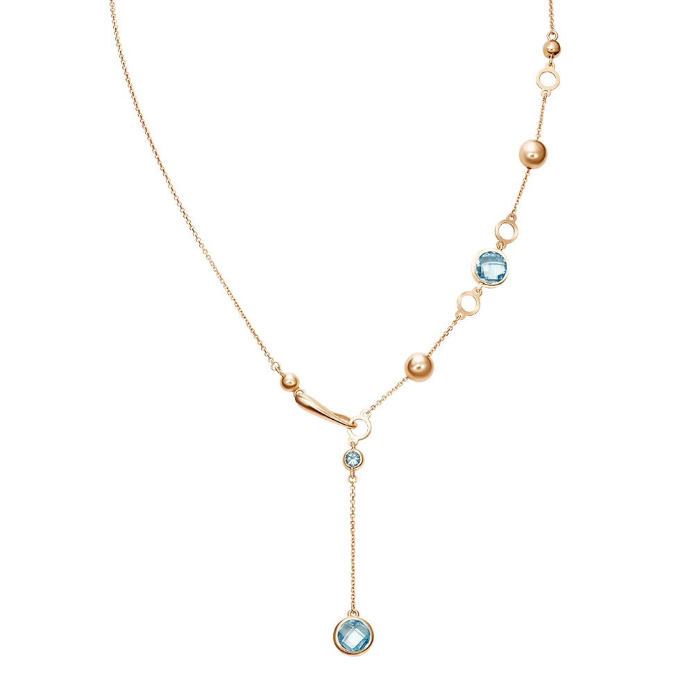 Колье из красного золота с топазами 07-0229-00-201-1110-46