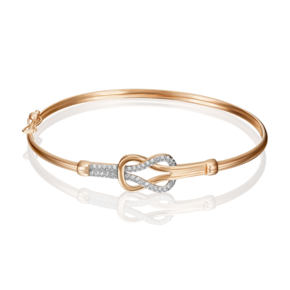 Браслет жесткий из красного золота с фианитами 05-0399-00-401-1110-24