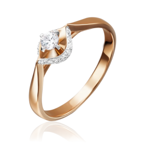 Кольцо из комбинированного золота с бриллиантами 01-4729-00-101-1111-30