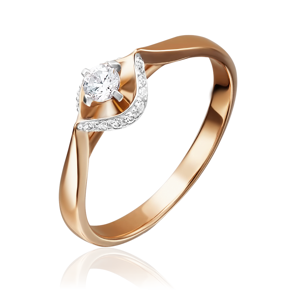 Кольцо из комбинированного золота с бриллиантами 01-4729-00-101-1111-30