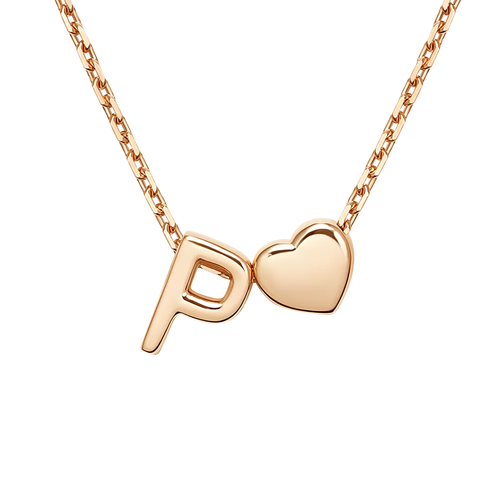 Колье «Буква Р» из красного золота 07-0279-Р-000-1110