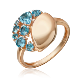 Кольцо из красного золота с топазами 01-5828-00-201-1110